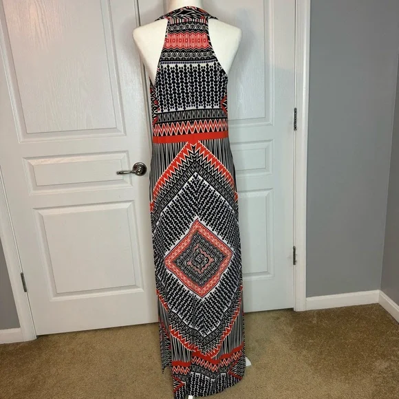 Nine West Racerback Abstract Print Maxi Dress - Picture 3 of 8